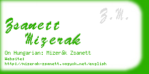 zsanett mizerak business card
